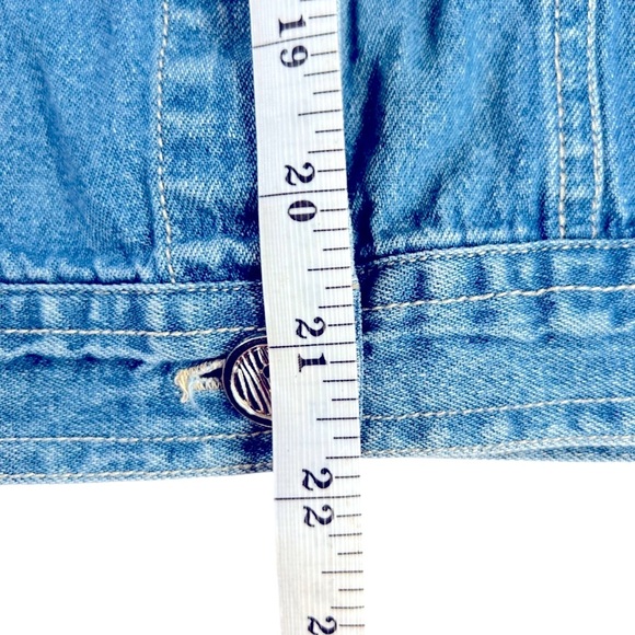 Draper's & Damon's Petite Small Embellished Zebra Vintage Denim Jacket Bling - Picture 11 of 12